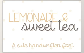 Download Lemonade & <span class='badge badge-warning'>Sweet</span> Tea - Cute Handwritten Font