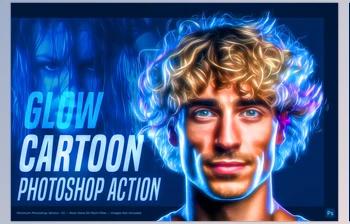 Download Glow Cartoon Photoshop <span class='badge badge-warning'>Action</span> - 94598399