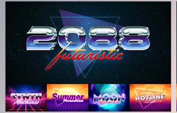 Download Retrowave Text <span class='badge badge-warning'>Effects</span> Collection - 94595580
