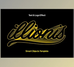 Download Lines Retro Text & Logo Effect - 93348915