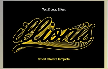 Download <span class='badge badge-warning'>Lines</span> Retro Text & Logo <span class='badge badge-warning'>Effect</span> - 93348915