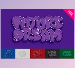 Download Colorful Plastic Text & Logo Mockup - 92550193