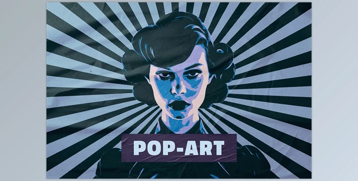 Download Vintage Pop Art Photo Effect - 113923917