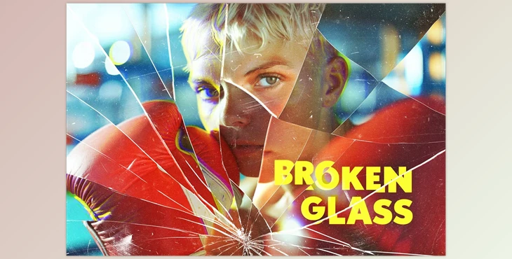 Download Smashed Glass Pieces Photo Effect - 113923964