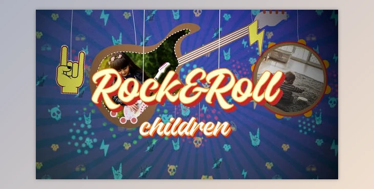 Download Rock and roll children slideshow (Videohive 51975550) - AE Project