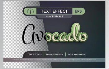 Download Avocado Editable Text <span class='badge badge-warning'>Effect</span> - 92434262
