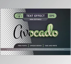 Download Avocado Editable Text Effect - 92434262