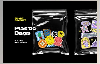 Download Plastic Bags <span class='badge badge-warning'>Mockup</span> - 92543383