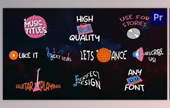 Download Music Titles | Premiere <span class='badge badge-warning'>Pro</span> MOGRT (Videohive 51916683)