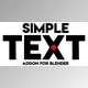 Download Blender Market - Simple Text Addon v1.1.1