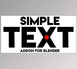 Download Blender Market - Simple Text Addon v1.1.1