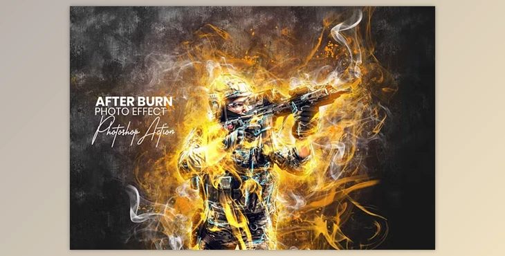 Download After Burn Photoshop Action - 91729304