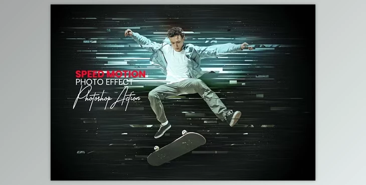 Download Speed Motion Effect Photoshop Action - 91686646