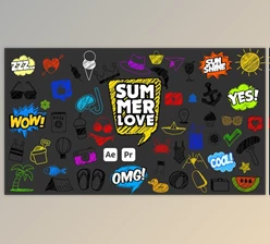 Download Summer Scribble Icons (Videohive 52070168) - AE Project