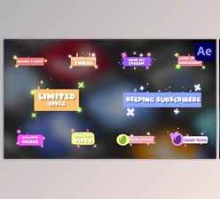 Download Cartoon Lower Thirds And Subscribers for After Effects (Videohive 52056480) - AE Project