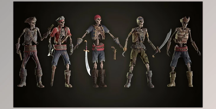 Download Unreal Engine - Skeleton Pirate Bundle (Engine version 4.18- 4.27, 5.0- 5.3)