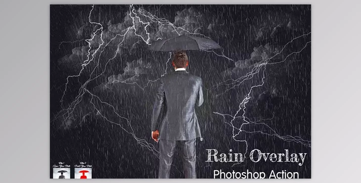 Download Rain Overlay Photoshop Action - 91957787
