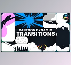 Download Cartoon Dynamic Transitions for DaVinci Resolve (Videohive 51868822)