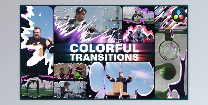 Download Colorful Transitions for DaVinci Resolve (Videohive 51868965)
