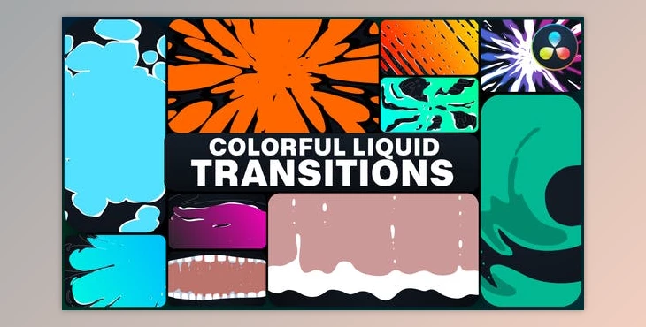 Download Colorful Liquid Transitions for DaVinci Resolve (Videohive 51868995)