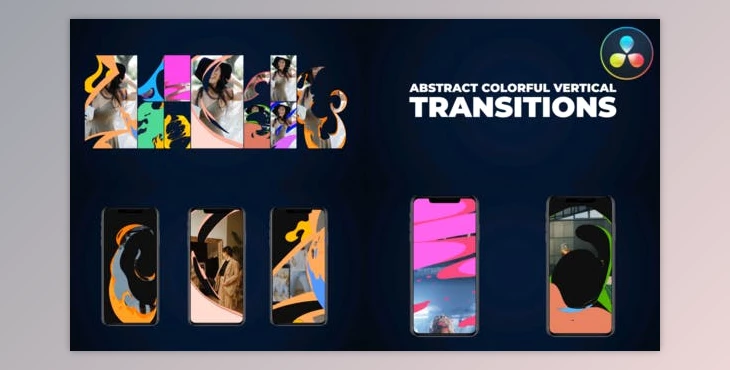 Download Abstract Colorful Vertical Transitions | DaVinci Resolve (Videohive 51933129)