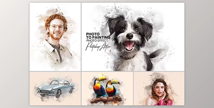 Download Photo to Painting Photoshop Action - 91921041