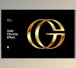 Download Gold Chrome Text & Logo Effect - 91895291