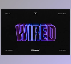 Download Wired Text Distortion Effect - 91878814