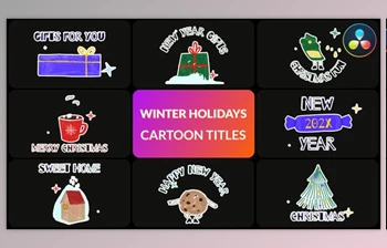 Download Winter Holidays Cartoon Titles | <span class='badge badge-warning'>DaVinci</span> <span class='badge badge-warning'>Resolve</span> (<span class='badge badge-warning'>Videohive</span> 49553610)