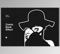 Download B&W Comic Book Photo Effect - 92006430