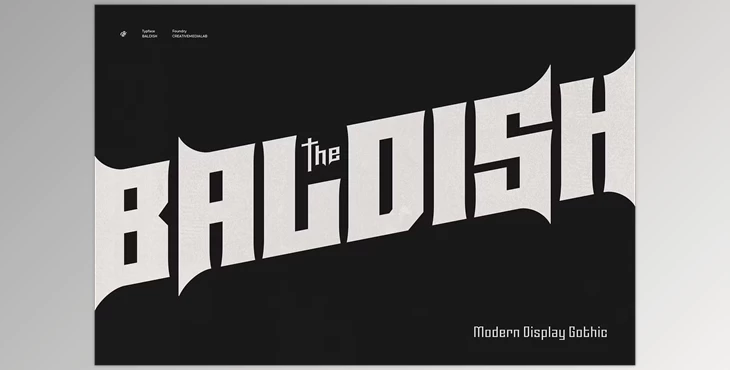 Download Baldish - Modern Display Gothic Font