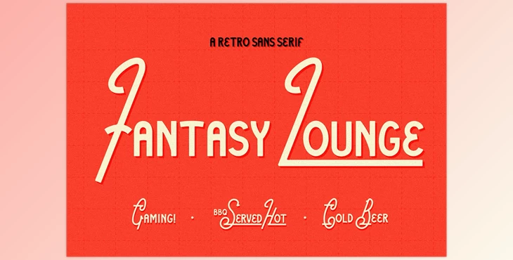Download Fantasy Lounge - Retro Sans Serif Typeface