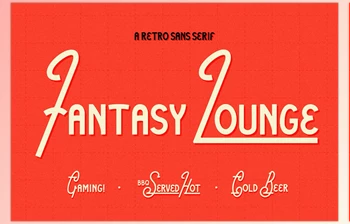 Download Fantasy Lounge - <span class='badge badge-warning'>Retro</span> Sans Serif Typeface