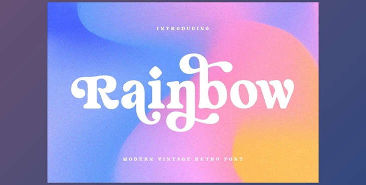 Download Rainbow - Modern Vintage Retro Font