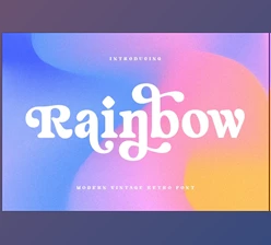 Download Rainbow - Modern Vintage Retro Font
