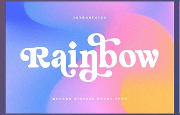Download Rainbow - Modern Vintage Retro <span class='badge badge-warning'>Font</span>
