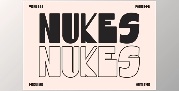 Download Nukes - The Boldest Display Style Font