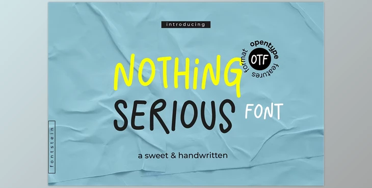 Download Nothing Serious - Handwritten Font