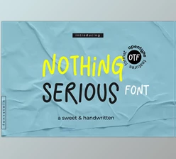 Download Nothing Serious - Handwritten Font