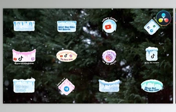 Download Iced Social <span class='badge badge-warning'>Media</span> Lower Thirds | DaVinci Resolve (Videohive 49204076)