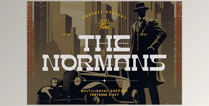 Download The Normans - Retro Display Font
