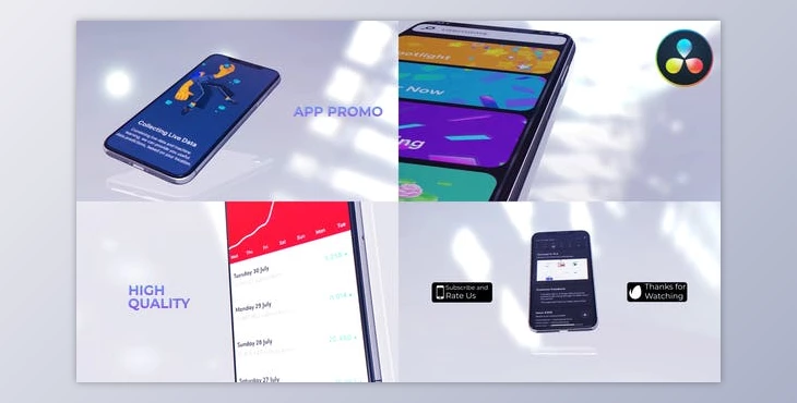 Download App Presentation White Version for DaVinci Resolve (Videohive 48238617)