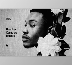 Download Painted Canvas Photo Effect - 91914429