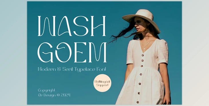 Download Washgoem - Modern & Serif Typeface Font