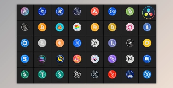 Download 40 Cryptocurrencies for DaVinci Resolve (Videohive 47518077)