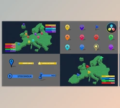 Download 3D Map Markers for DaVinci Resolve (Videohive 46868797)