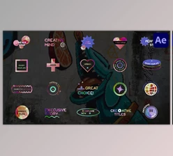 Download Holographic Sticker Titles for After Effects (Videohive 52121070) - AE Project