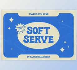 Download Soft Serve - Bold Retro Groovy Display Font