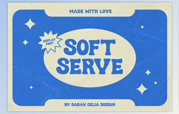 Download Soft Serve - Bold Retro Groovy <span class='badge badge-warning'>Display</span> <span class='badge badge-warning'>Font</span>