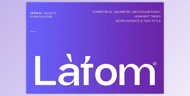 Download Latom Grotesque - Authentic Geometric Sans Serif Font Family
